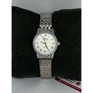Mike 8151 Men's Silver Stainless Steel Analog Dial Quartz Genuine Watch JK22